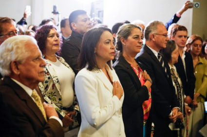 Venezuelan opposition leader Maria Corina Machado attends an event to be confirmed as the opposition's 2024 presidential candidate, in Caracas, Venezuela October 26, 2023. Photo by Leonardo Fernandez Viloria/REUTERS