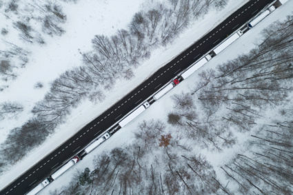 Trucks stuck in queue border at crossing with Ukraine, as Polish truckers protest