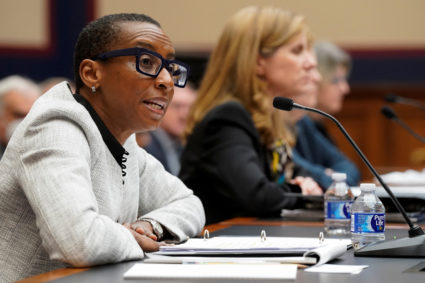 Harvard University President Claudine Gay testifies before a House Education and The Workforce Committee hearing titled "Holding Campus Leaders Accountable and Confronting Antisemitism" on Capitol Hill in Washington, U.S., December 5, 2023. Photo by Ken Cedeno/REUTERS