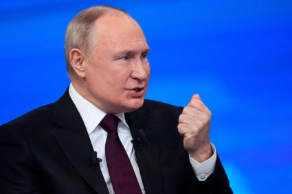 Russian President Putin holds his annual press conference in Moscow