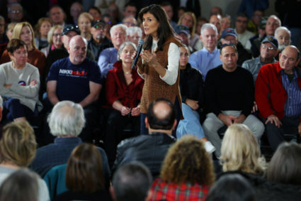 Republican presidential candidate Haley campaigns in Atkinson