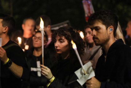 Demonstration following Israel's military announcement that they had mistakenly killed three Israeli hostages in Gaza, in ...
