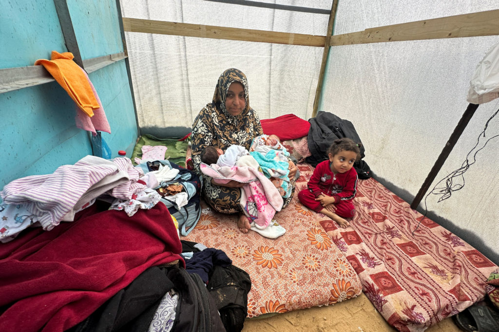 Gaza babies born in war face displacement conditions