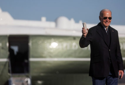 U.S. President Biden departs Joint Base Andrews to visit Milwaukee