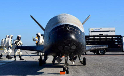 FILE PHOTO: Handout out the U.S. Airforce's X-37B Orbital Test Vehicle mission 4 after landing at NASA's Kennedy Space Cen...