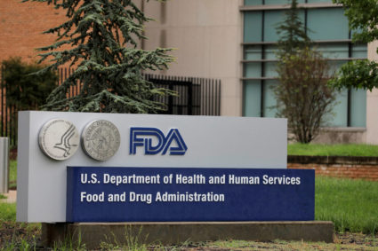 FILE PHOTO: Signage is seen outside of the Food and Drug Administration (FDA) headquarters in White Oak, Maryland, U.S., August 29, 2020. Photo by Andrew Kelly/Reuters