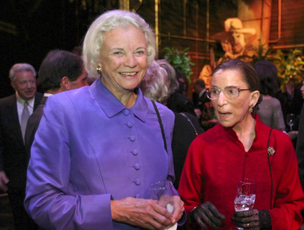 Supreme Court Justices Sandra Day O'Connor and Ruth Bader Ginsburg