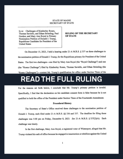 Read the full ruling from Maine removing Trump from state's Republican ...