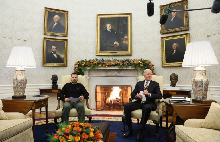U.S. President Joe Biden meets with Ukraine's President Volodymyr Zelenskiy, in Washington