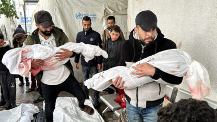 Aftermath of Israeli strikes on houses in Rafah