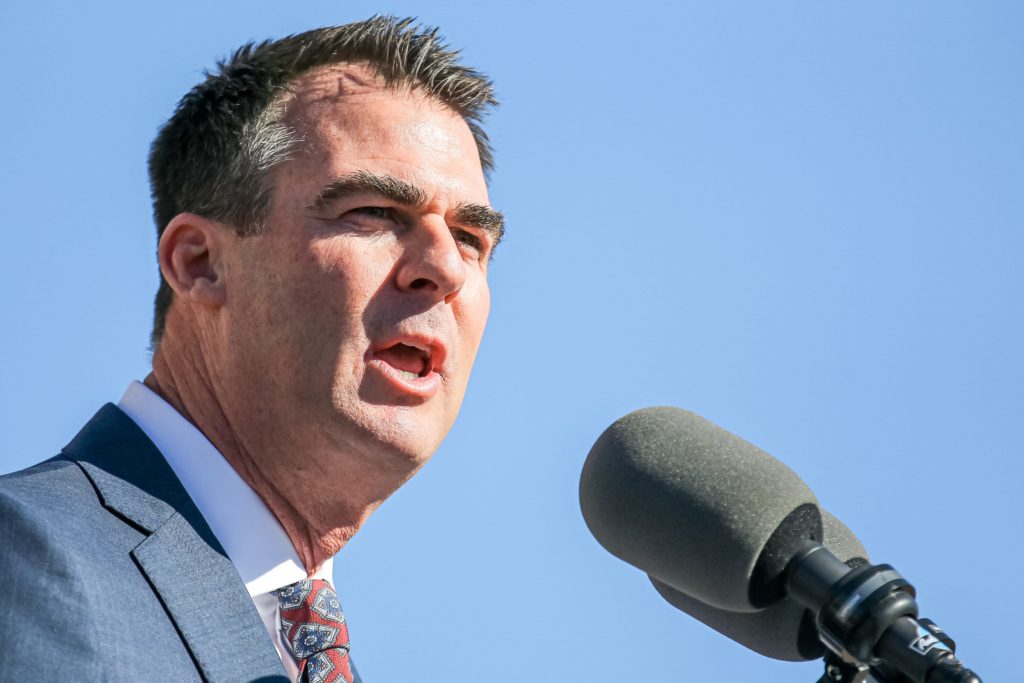 Governor Kevin Stitt speaks at his inauguration at the Oklahoma Capitol in Oklahoma City on Monday, Jan. 9, 2023.Stitt 8