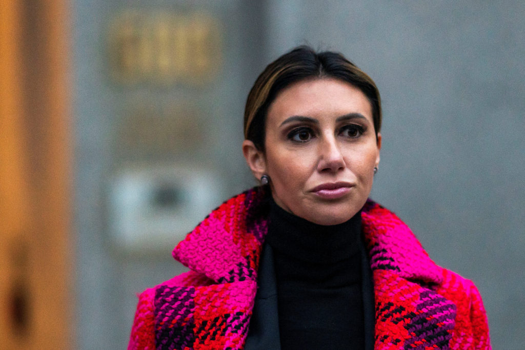 Former U.S. President Donald Trump's lawyer Alina Habba exits Manhattan Federal Court, in the second civil trial after E. ...