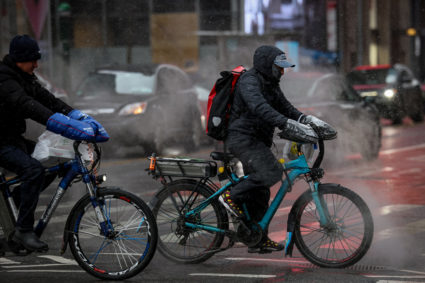 Winter storm hits in New York