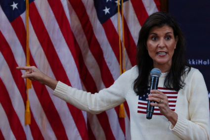 Republican presidential candidate Haley campaigns in Peterborough