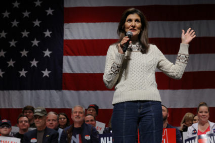 Republican presidential candidate Haley campaigns in Exeter