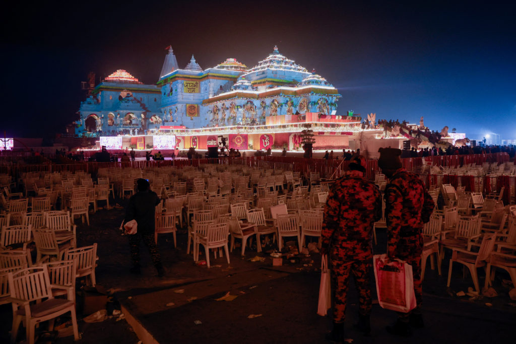 Inauguration day of the Hindu Lord Ram temple in Ayodhya