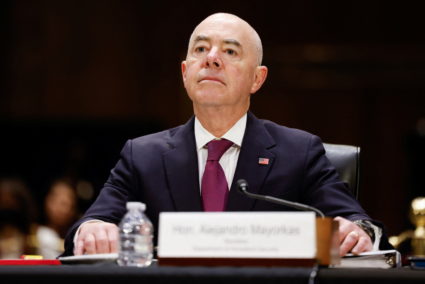 U.S. Homeland Security Secretary Alejandro Mayorkas testifies before the Senate Appropriations committee