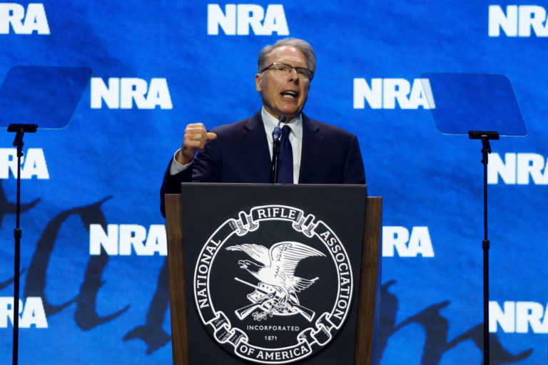 The National Rifle Association (NRA) annual meeting is held in Indianapolis