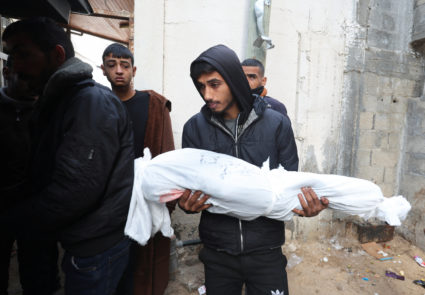Aftermath of an Israeli strike, at Abu Yousef al-Najjar hospital, in Rafah