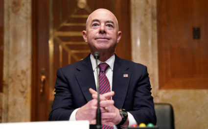 FILE PHOTO: Homeland Security Secretary Alejandro Mayorkas testifies on Capitol Hill in Washington