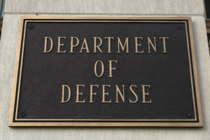 FILE PHOTO: A sign at the Department of Defense is pictured at the Pentagon in Washington, March 25, 2010. Photo by Hyungwon Kang/Reuters