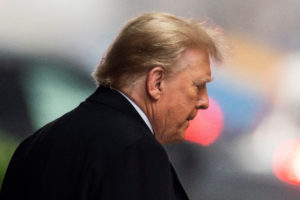 Former U.S. President Donald Trump departs for his second civil trial after E. Jean Carroll accused Trump of raping her decades ago, outside a Trump Tower in the Manhattan borough of New York City, U.S., January 26, 2024. Photo by Eduardo Munoz/Reuters