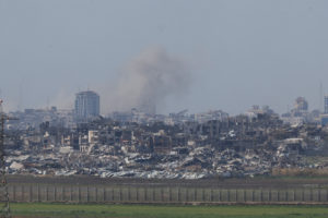 Smoke rises in northern Gaza Strip