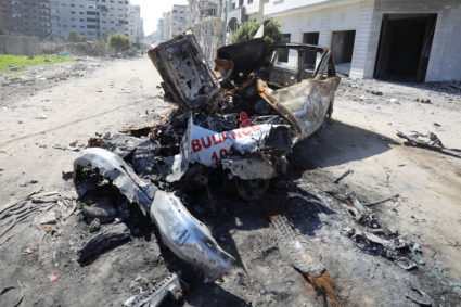 Ongoing conflict between Israel and Hamas, in Gaza City