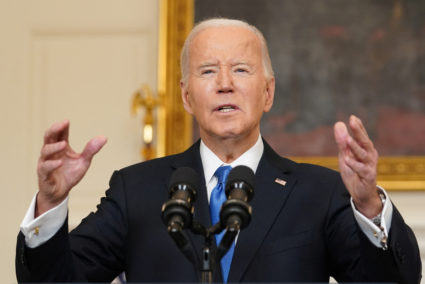 U.S. President Biden delivers remarks on aid package for Ukraine, in Washington