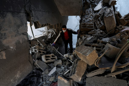 Aftermath of an Israeli strike in Rafah