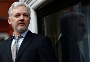FILE PHOTO: WikiLeaks founder Julian Assange makes a speech from the balcony of the Ecuadorian Embassy, in central London, Britain February 5, 2016. Photo by Peter Nicholls/REUTERS