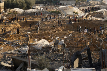 Aftermath of an Israeli strike in Rafah