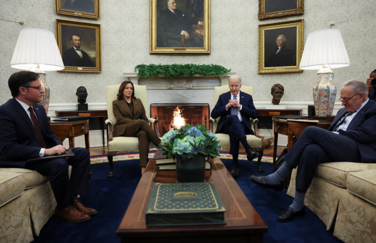 U.S. President Biden and VP Harris meet with congressional leaders at the White House