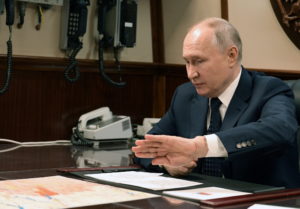 Russia's President Putin and Defence Minister Shoigu meet in St Petersburg