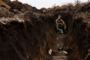 Ukraine army near Bakhmut fires anti-tank guns and mortars