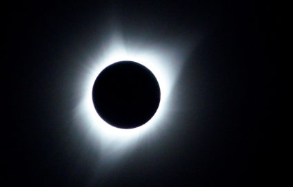 The total solar eclipse seen in Guernsey