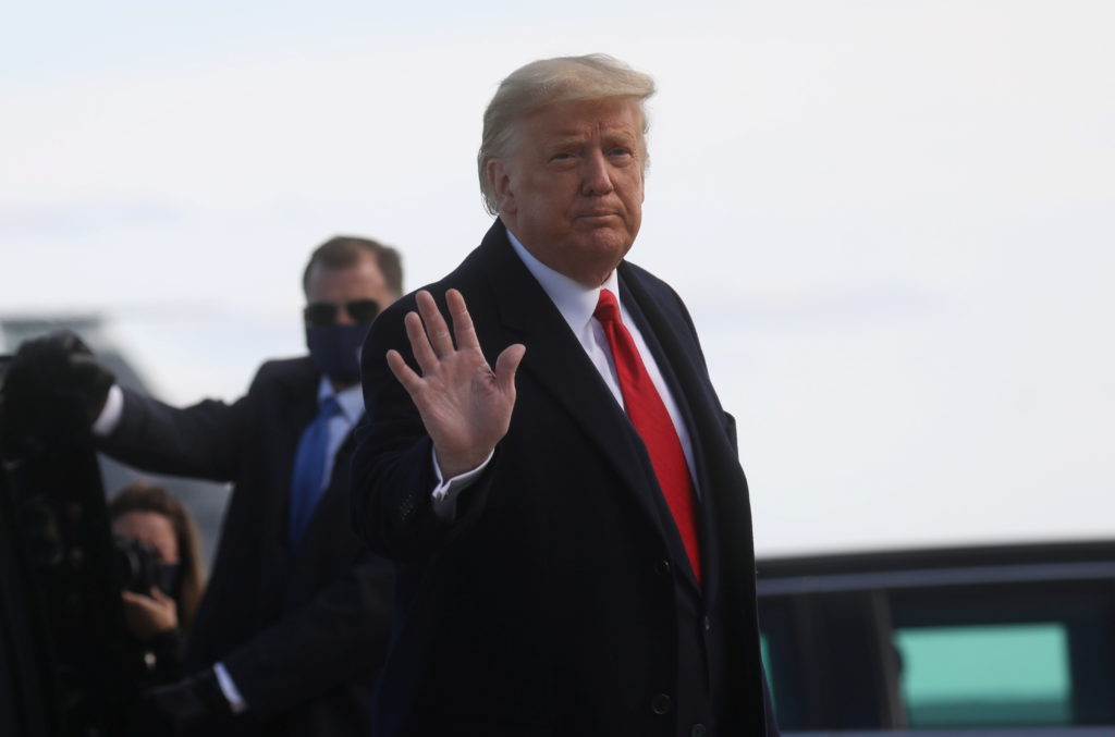 U.S. President Donald Trump arrives in Levant