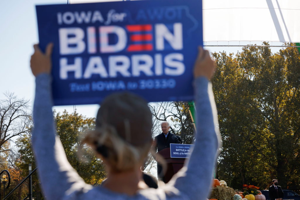 Joe Biden campaigns in Iowa