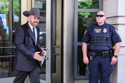 "Cowboys for Trump" New Mexico at Federal Court for sentencing for role in Capitol riot on Jan 6