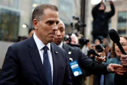 Hunter Biden, son of U.S. President Joe Biden, departs following a closed deposition with members of the Republican-led House Oversight Committee conducting an impeachment inquiry into the president, at the O'Neill House Office Building in Washington, U.S., February 28, 2024. Photo by Evelyn Hockstein/Reuters
