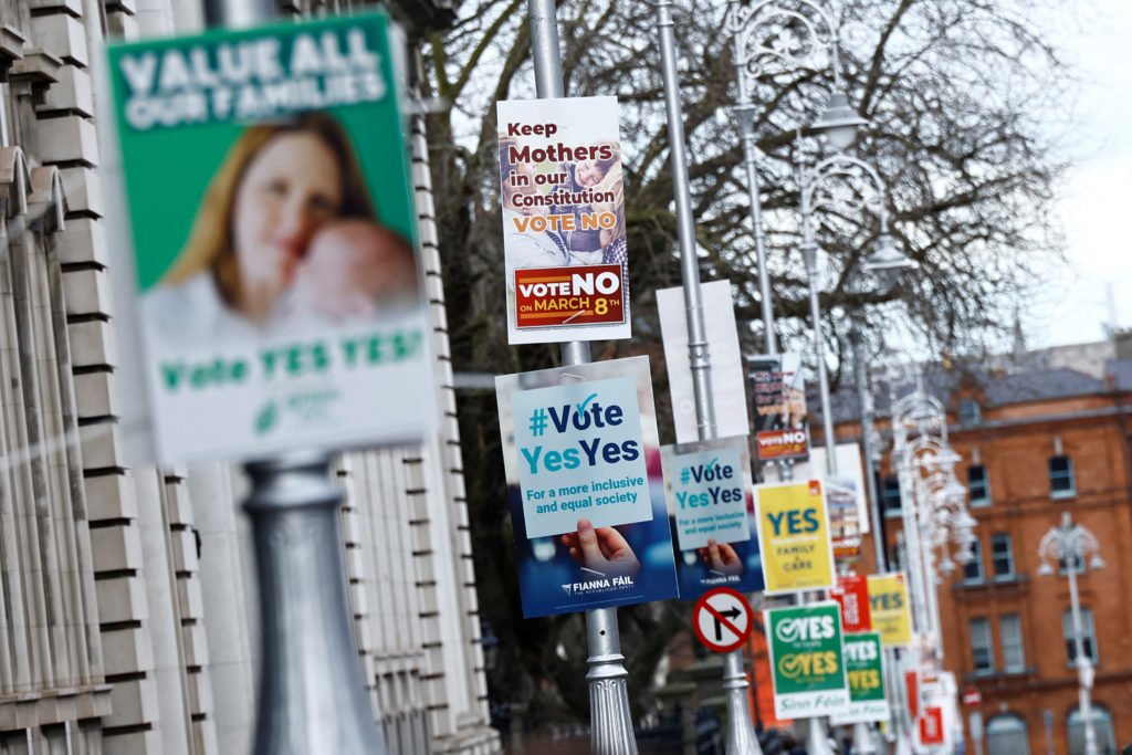 Upcoming referendum called the Family Amendment and the Care Amendment, in Ireland