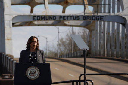 WATCH: Harris marks 59th anniversary of 'Bloody Sunday' at Edmund Pettus Bridge in Selma