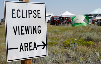 FILE PHOTO: A designated eclipse viewing area is seen in a campground near Guernsey
