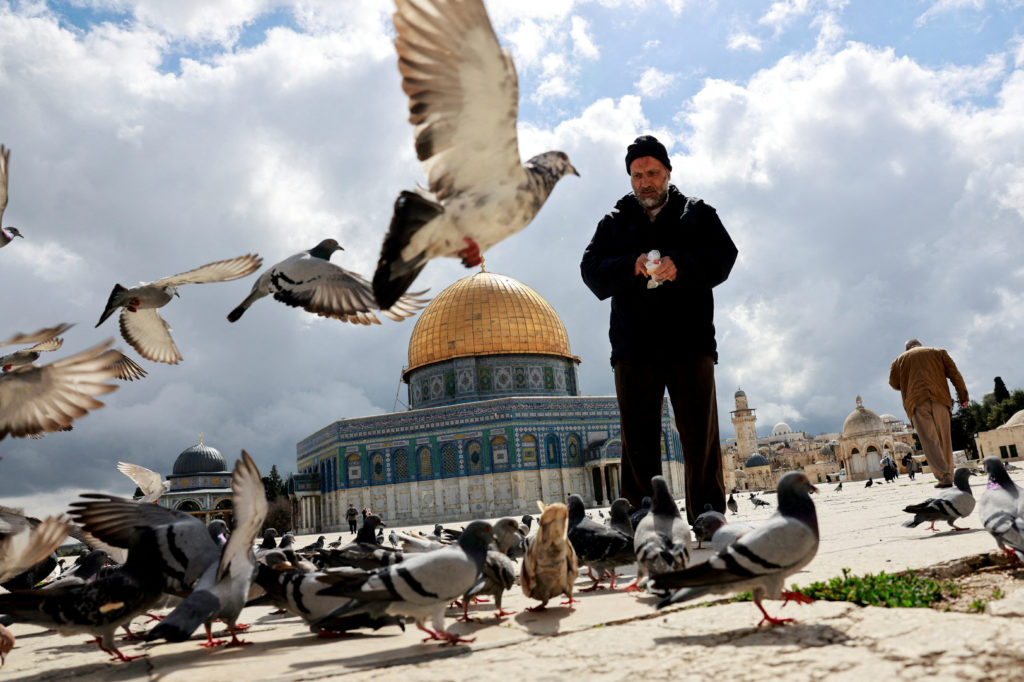 Ahmed Shwaiki visits the al-Aqsa compound, also known to Jews as the Temple Mount, in Jerusalem's Old City