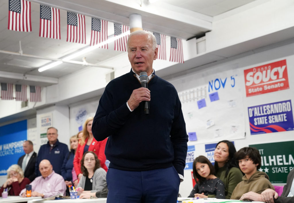 U.S. President Joe Biden visits New Hampshire