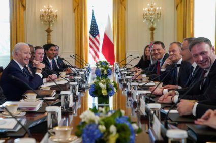 U.S. President Joe Biden meets with Poland's President Andrzej Duda and Prime Minister Donald Tusk, in Washington