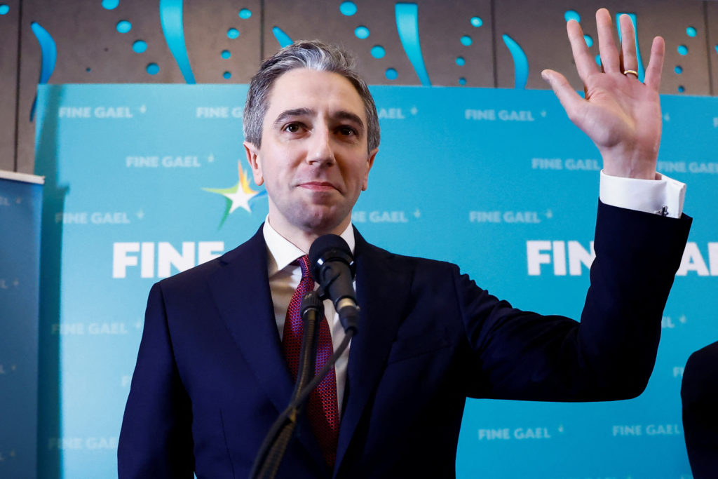 Ireland's Minister for Higher Education Simon Harris speaks to the media after being announced as the new leader of Fine G...