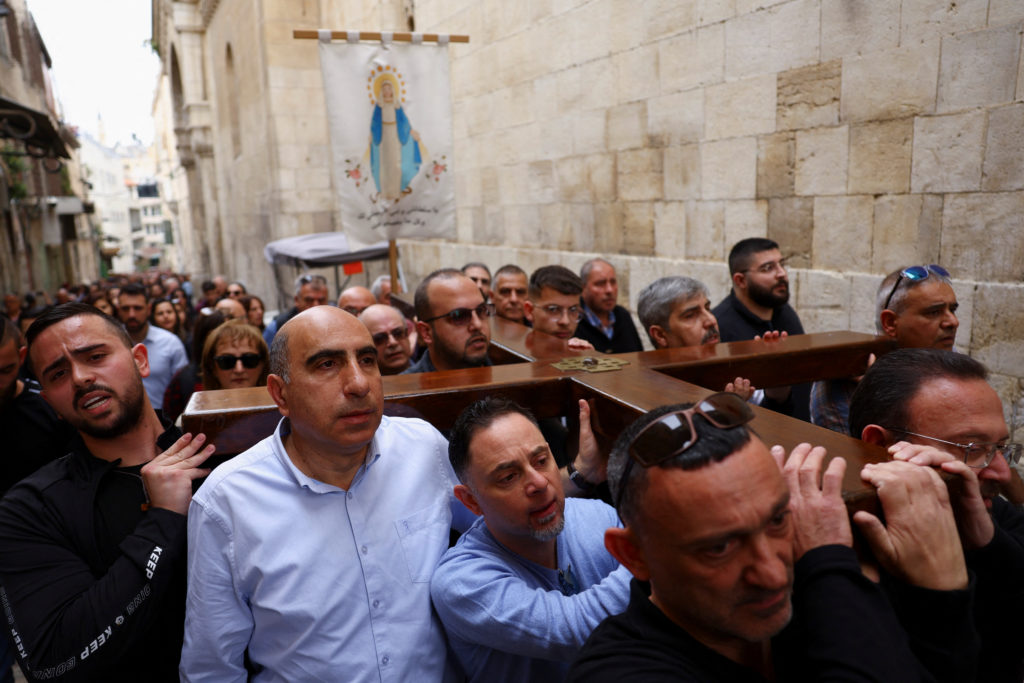 Good Friday procession in Jerusalem