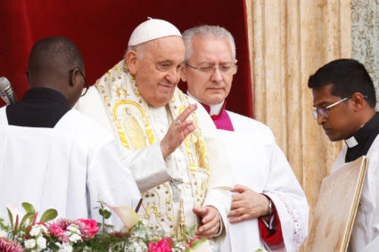 Pope Francis delivers his "Urbi et Orbi" message at St. Peter's Square