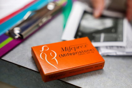 Mifepristone, the first medication in a medical abortion, is prepared for a patient at Alamo Women's Clinic in Carbondale